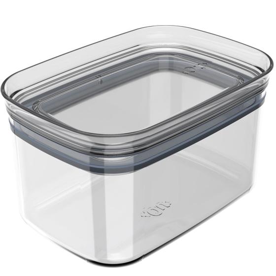 Imagem de Pote Hermético Pequeno Retangular com Tampa 650ml Porta Mantimentos Cozinha