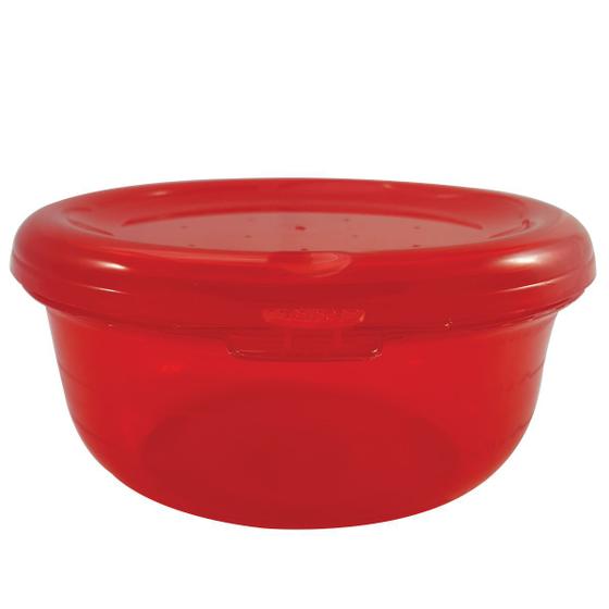 Pote Hermético Redondo Capacidade 1070ml Freezer Microondas Vermelho Menor preço em Pote Hermético Redondo Capacidade 1070ml Freezer Microondas Vermelho
