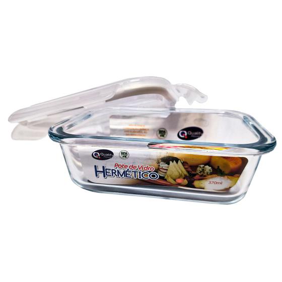 Imagem de Pote Hermético Retangular 370 Ml - Qh-106