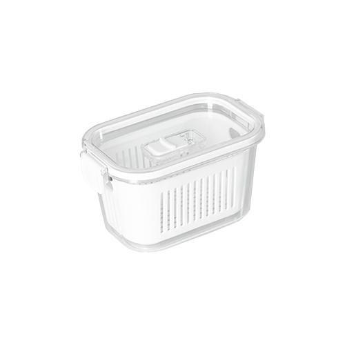 Imagem de Pote Hermético Slim Com Cesto e Tampa Com Travas 630ml Branco 1767 Paramount
