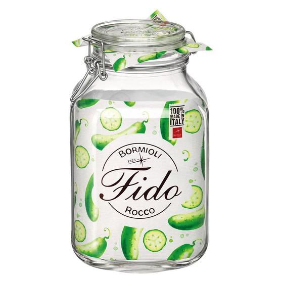 Pote Hermetico Vidro Fido Bormioli Fecho Metal 3 Lt Original Menor preço em Pote Hermetico Vidro Fido Bormioli Fecho Metal 3 Lt Original
