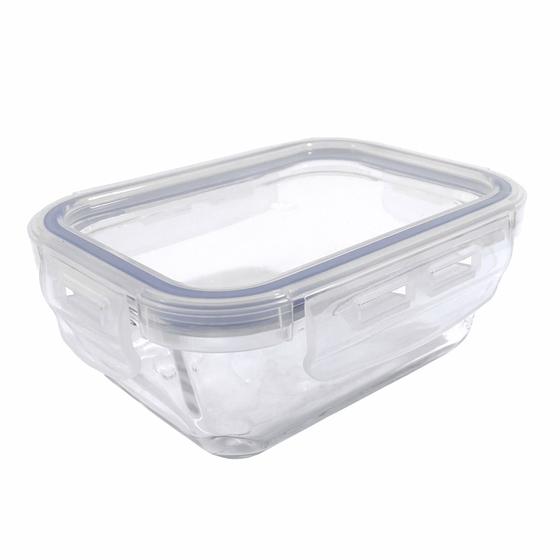 Imagem de Pote Hermético Vidro Retangular Freezer E Microondas 600 Ml - Mimo Style
