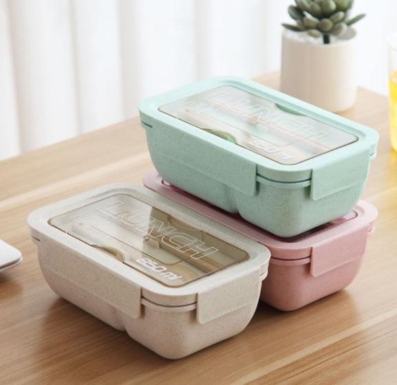 Pote Marmita 2 Divisórias com Talher Fitness Lunch Box 850ml Menor preço em Pote Marmita 2 Divisórias com Talher Fitness Lunch Box 850ml