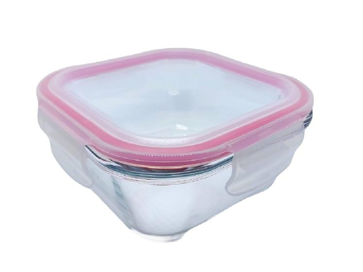 Imagem de Pote Marmita de Vidro Hermético Resistente com Travas 520ML