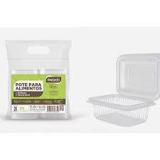 Imagem de Pote Marmita Fitness 250 Ml Plástico Descartável Freezer Microondas Armazenamento de Alimentos