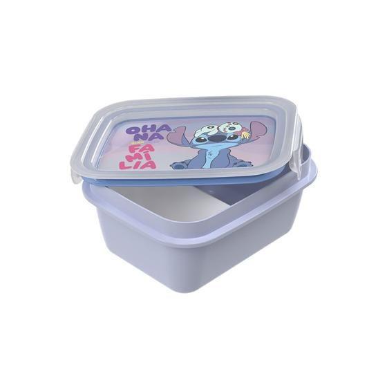 Imagem de Pote Marmita Stitch com Compartimento e Trava 850 Ml - Plasutil