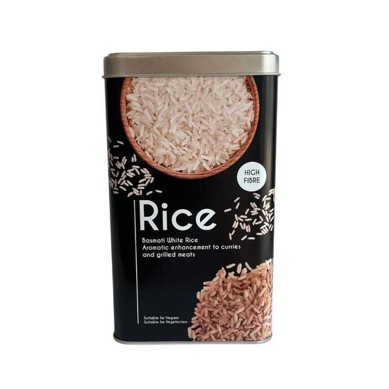 Imagem de Pote Metal Porta Alimentos Tampa Fechamento Hermético Arroz