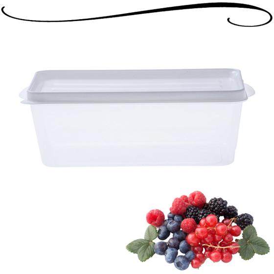 Imagem de Pote Multiuso Organizador Empilhável Retangular Para Alimentos Organizador de Geladeira E Armários Pro Chef 3380ML 1763