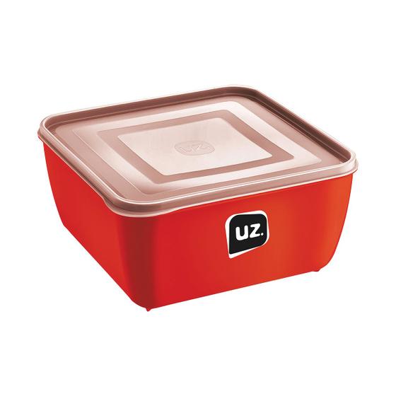 Imagem de Pote Multiuso Quadrado 1,5 L Pratico Armazene seus alimentos Organize Cozinha Resistente Micro-ondas Freezer Tampa Transparente