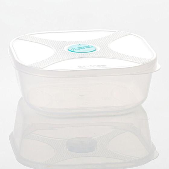 Imagem de Pote Multiuso Quadrado 320ml C/ Válvula Verde Água Top Line