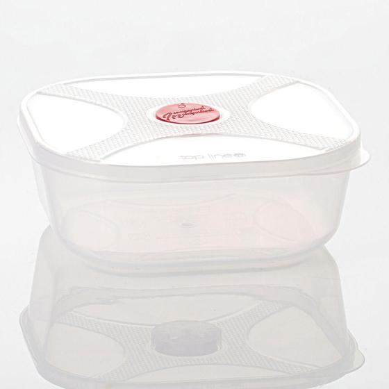 Imagem de Pote Multiuso Quadrado 320ml C/ Válvula Vermelho Top Line