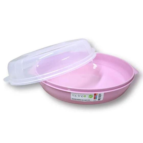 Imagem de Pote Multiúso Redondo com Tampa 1.8L 706-2 Rosa - Top Line