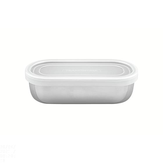 Imagem de Pote para Alimentos Tramontina Freezinox em Aço Inox com Tampa Plástica 0,4 L