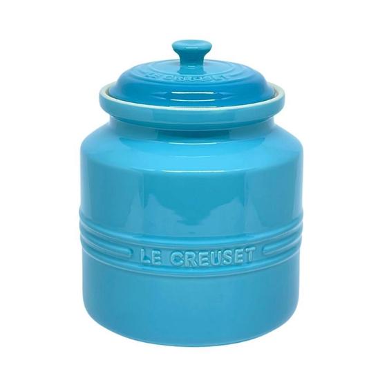 Imagem de Pote para Biscoitos 2,4 Litros de Cerâmica Azul Caribe Le Creuset