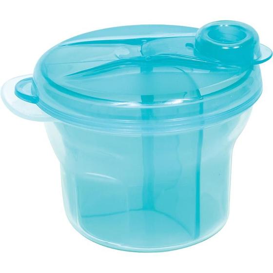 Imagem de Pote para Leite em Pó com Divisória Azul