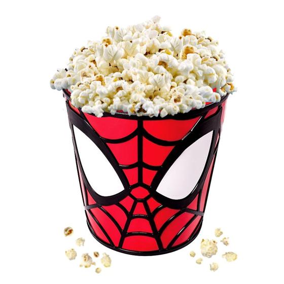 Imagem de Pote para Pipoca Infantil 3D do Homem Aranha Balde Alto Relevo Spidey 2 Litros