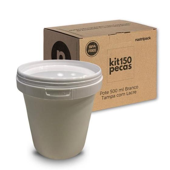 Imagem de Pote Plástico Com Revestimento - Kit Com 150 Pçs