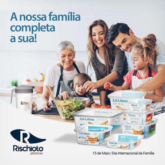 Imagem de Pote Plástico Cozinha Volare Hermético Multiuso Mantimentos - Rischioto