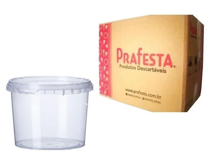 Imagem de Pote Plástico Redondo Com Lacre 250Ml C/300