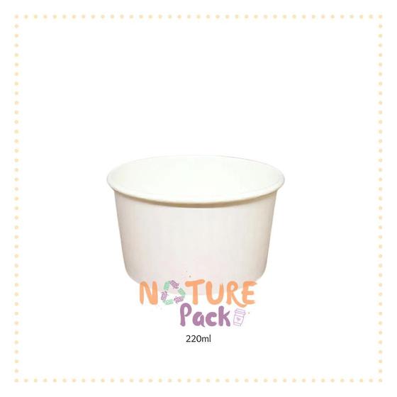 Imagem de Pote Polipapel 220Ml Branco 40Un