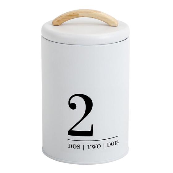 Imagem de Pote Porta-Condimentos Modelo Nº2 Branco ou Preto 1300ml Yoi