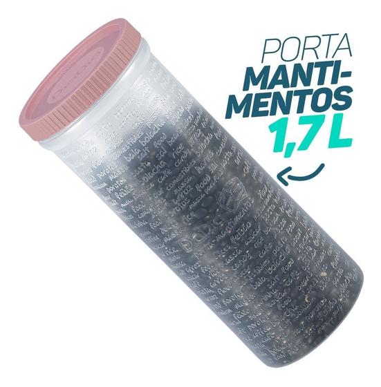 Imagem de Pote Porta Mantimentos Ermético Plástico Sanremo 1,7 Litros