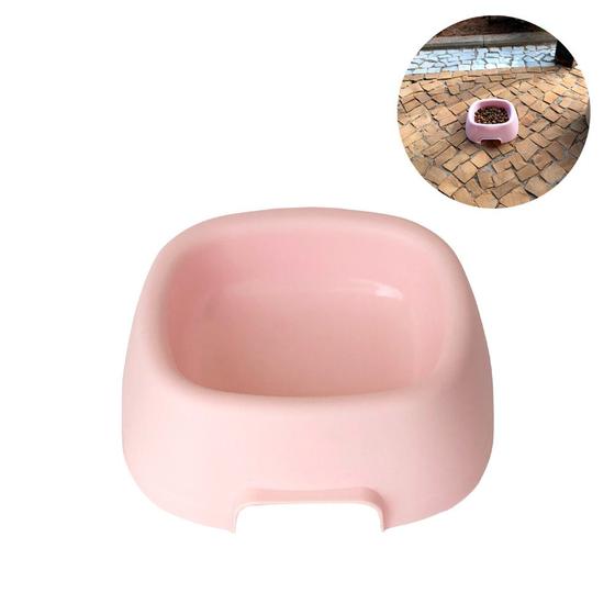 Imagem de Pote porta ração petisco água comedouro pet pequeno vasilha para cachorros rosa bebedouro cães gatos