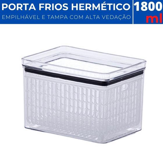Imagem de Pote Porta Tudo Fresh Hermético 1800ml Lumini De Acrílico