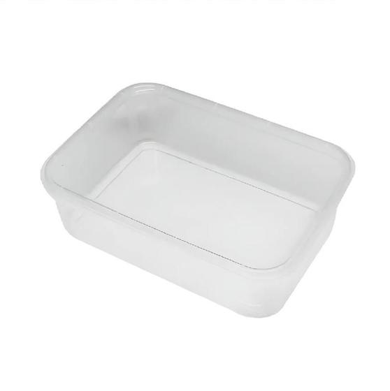 Imagem de Pote PP com Tampa Lacre 500 Ml Retangular Trans - 360 unid