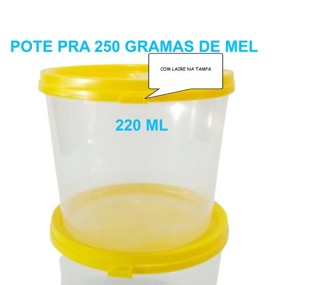 Imagem de Pote pra mel 200 ml ou igual a 250 gramas caixa com 100 unidades