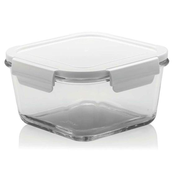 Imagem de Pote Quadrado Click OU 870 ml Branco
