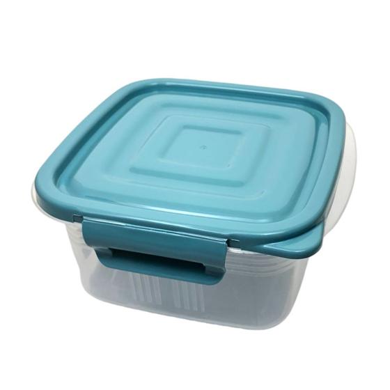 Imagem de Pote Quadrado com Travas Laterais Verde 860ml Nitron