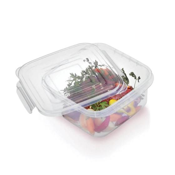 Imagem de Pote Quadrado GG Com Travas (3,7 L) - Transparente