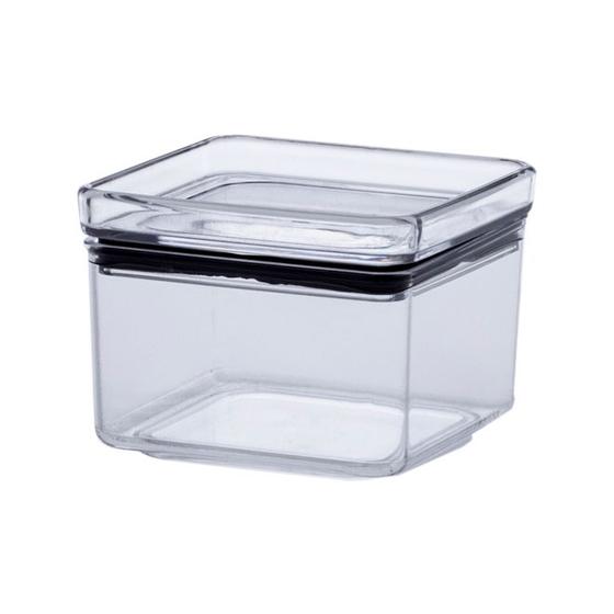 Imagem de Pote Quadrado Hermética Lumini Cristal Empilhável 480 ML