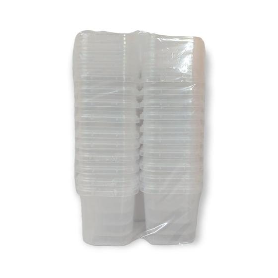 Imagem de Pote Quadrado Transparente 220ml Tampa com Lacre c/20 un