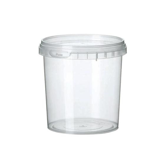 Imagem de Pote Redondo Com Lacre Transparente Com Tampa 220ML Com 10 Unidades - Plastilânia