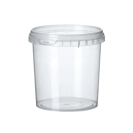 Imagem de Pote Redondo Com Lacre Transparente Com Tampa 220ML Com 10 Unidades - Plastilânia