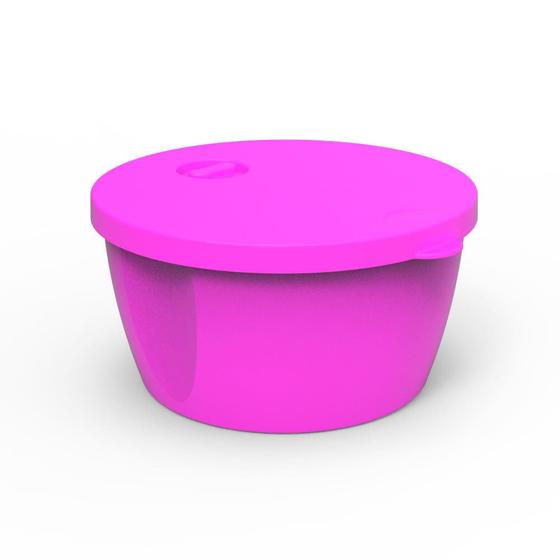 Imagem de Pote Redondo de Plástico 650ml Rosa Neon