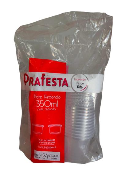 Imagem de Pote redondo freezer e micro-ondas 350ml com tampa Prafesta c/24un
