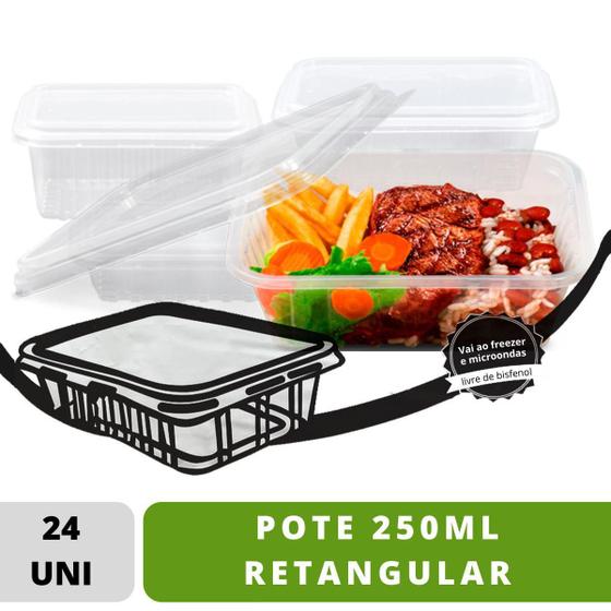 Imagem de Pote Retangular 250Ml Pp Copozan C/24