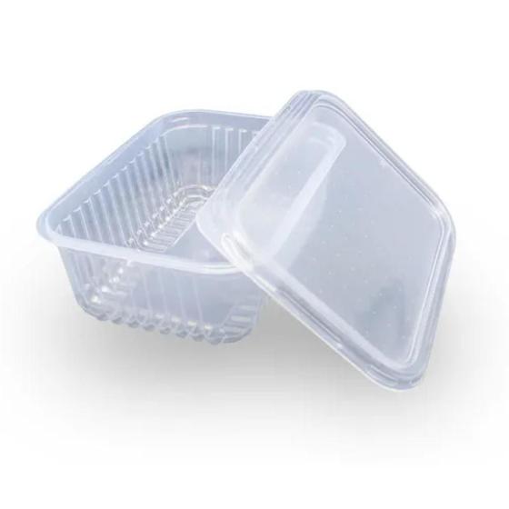 Imagem de Pote Retangular Descartável Microondas Marmita 24 Uni. 500ml