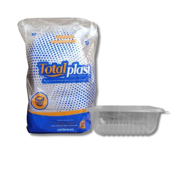 Imagem de Pote Retangular Freezer e Micro-ondas 1000ml Totalplast c/24 un