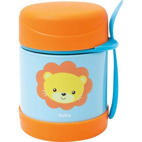 Imagem de Pote Térmico Com Talher Buba  Leão Aço Inoxidável 320ml