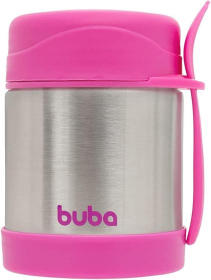 Imagem de Pote Térmico Inox com Talher Rosa - Buba