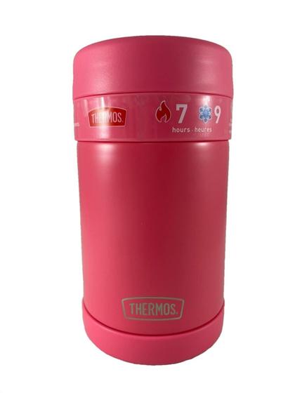 Imagem de Pote Térmico Marmita Thermos Comida Andes Coral Colher 470Ml