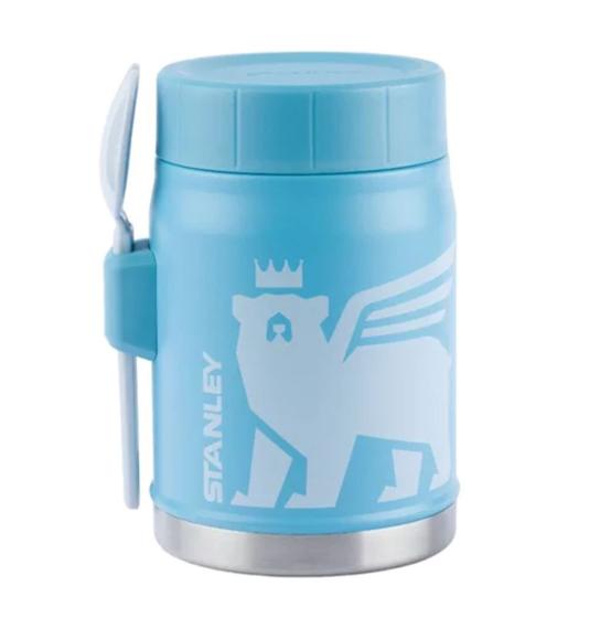 Imagem de Pote térmico stanley com garfolher azul pool kids 414ml 08133-01