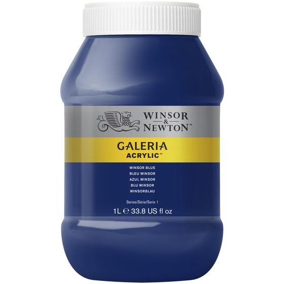 Imagem de Pote Tinta Acrílica Galeria Winsor & Newton 1 Litro Winsor Blue