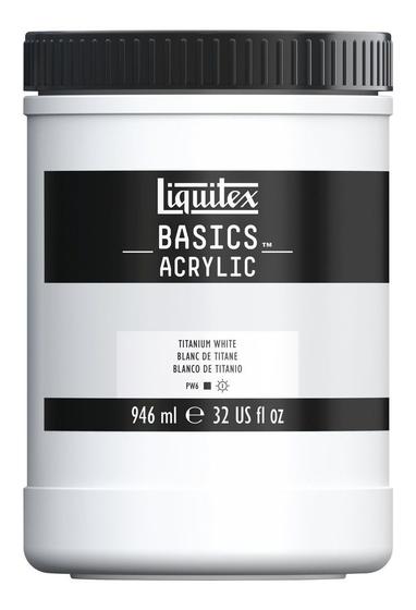 Imagem de Pote Tinta Acrílica Liquitex Basics 946ml 432 Titanium White