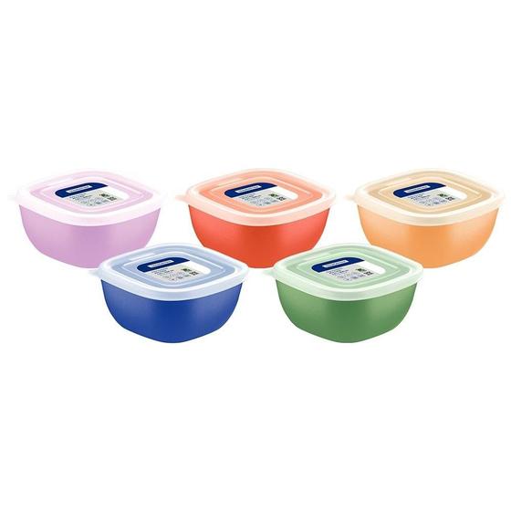 Imagem de Pote Tramontina Mixcolor 300ml com Tampa Transparente 5 Cores - Embalagem com 20 Unidades