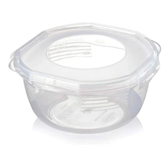 Imagem de Pote Transparente Redondo Médio Com Travas 1,1L Nitron